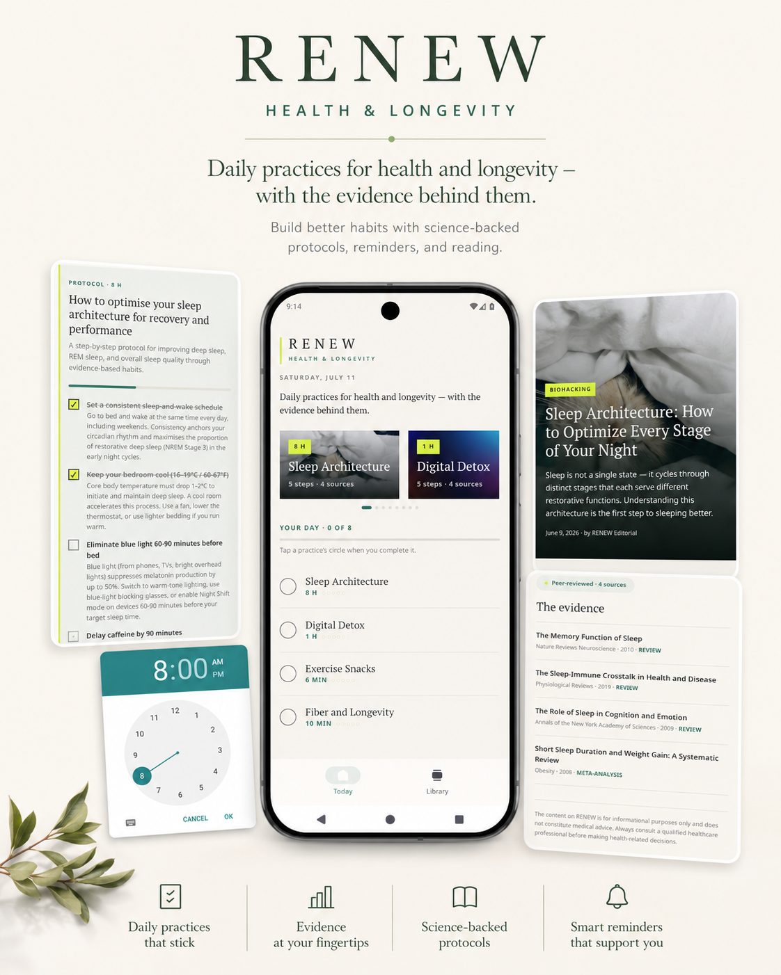 RENEW app mobile mockup